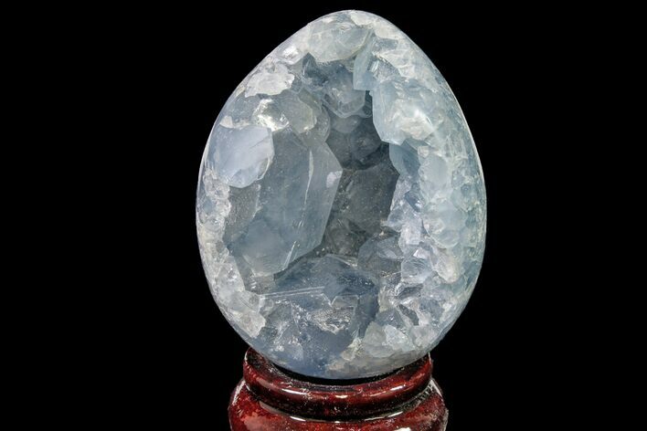 Crystal Filled Celestine (Celestite) Egg Geode - Madagascar #161205